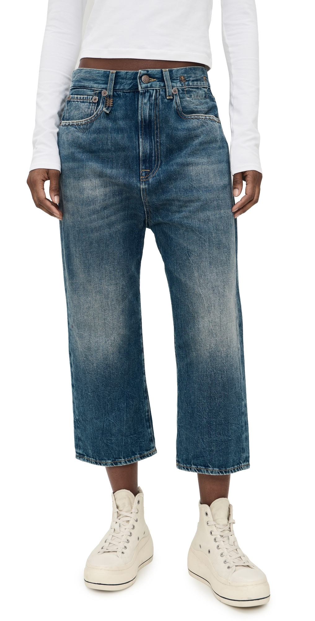 R13 Tailored Drop Jeans Kellen Blue 27 | Shopbop