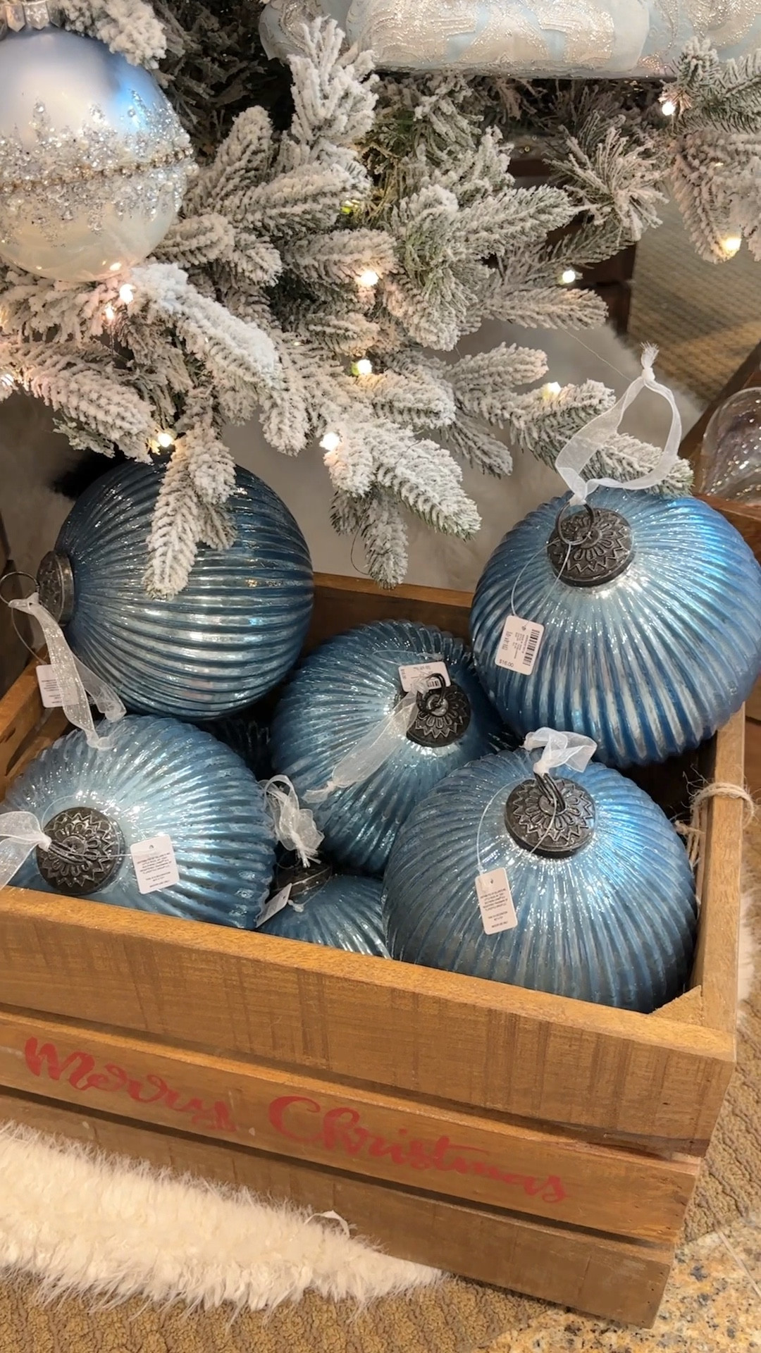 Oversized ornaments, French blue Christmas decor Mercury glass ornament holiday decor 

#LTKHoliday #LTKHome #LTKSaleAlert
