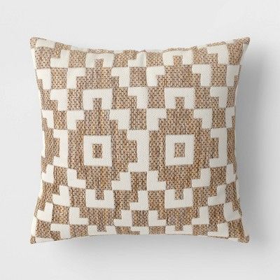 Modern Jute Outdoor Throw Pillow Light Brown - Project 62&#8482; | Target