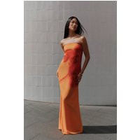 Amaya Strapless Chiffon Maxi Dress / Koi Orchid Print | MESHKI | M | MESHKI US