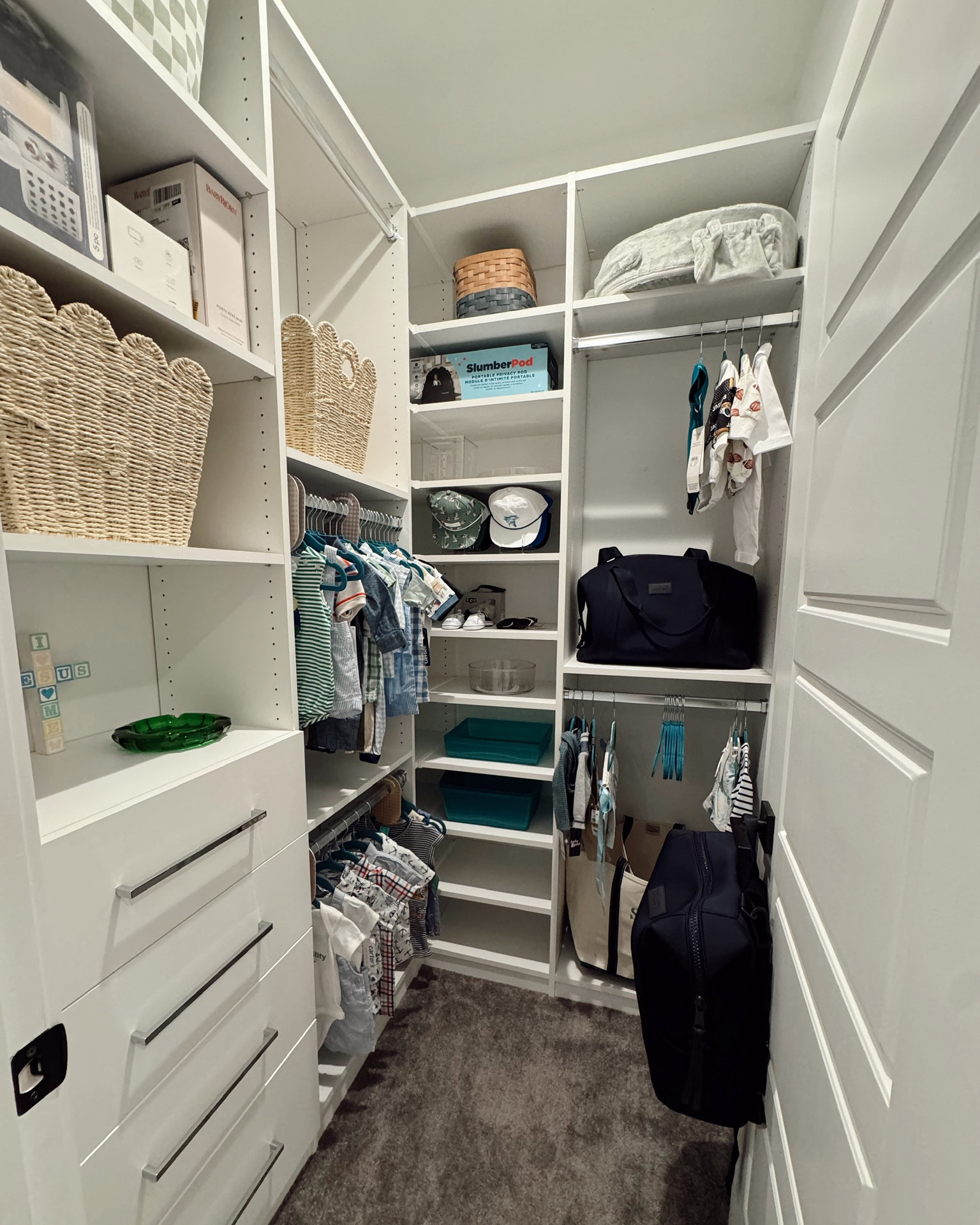 Baby boy closet organization, baskets, dividers, hangers, bags

#LTKFamily #LTKHome #LTKBaby