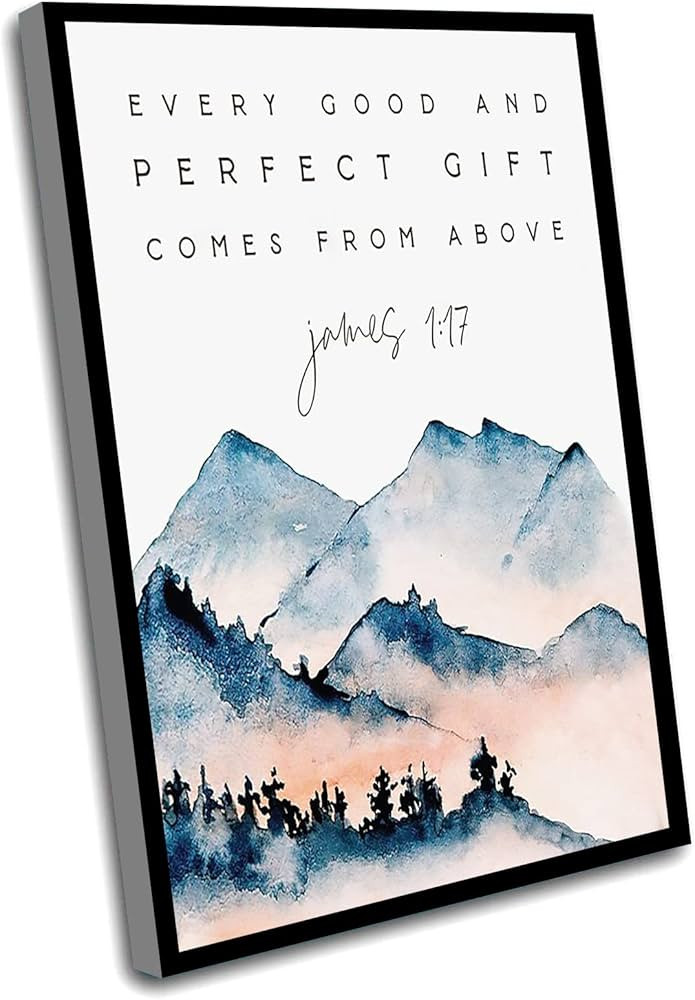 BEDROOM DECORATIONS FOR MEN,James 1 17 Every Good And Gift Comes From Above Scripture Wall Art Pr... | Amazon (US)