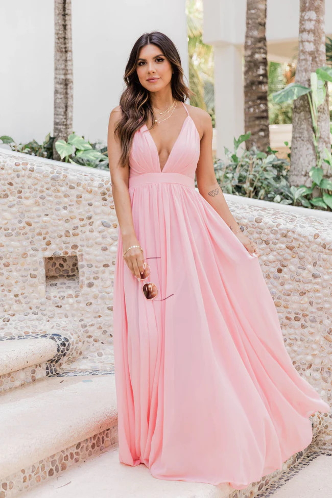 It All Begins With Love Pink Maxi Dress | Pink Lily