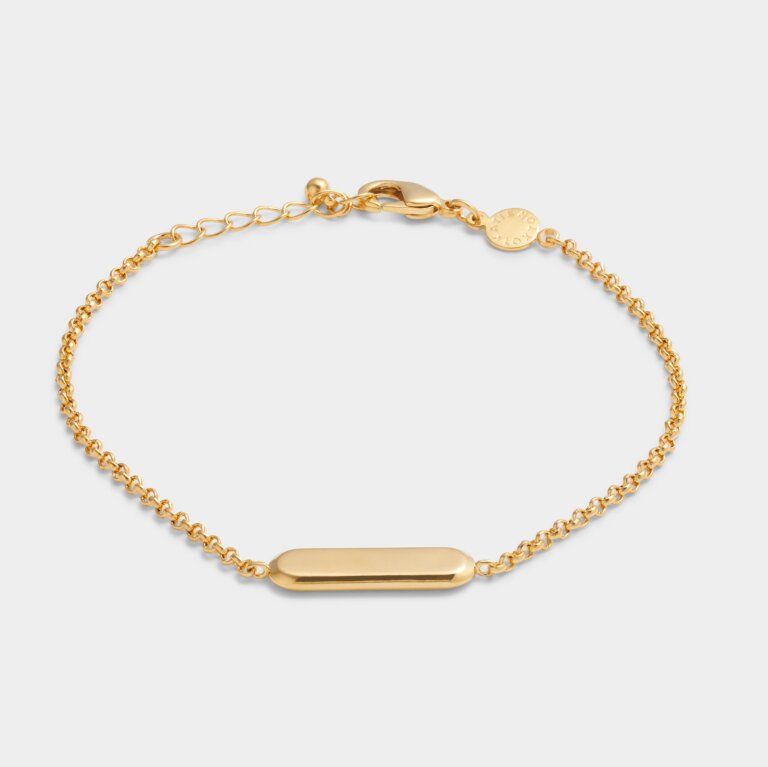 'With Love' Waterproof Gold Signet Bracelet | Katie Loxton Ltd. (UK)