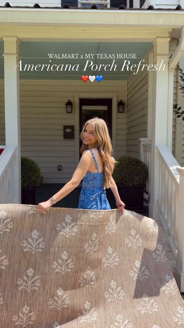 The porch at our Farmhouse is looking incredible with our summer collection on display!! OBSESSED! 

 #LTKSeasonal #LTKHome