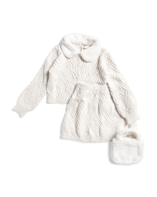 Toddler Girls Cable Knit Sweater And Skirt Set | Easter Gifts | Marshalls | Marshalls