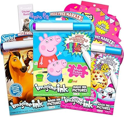 Peppa Pig Imagine Ink Mess-Free Coloring Book Super Set ~ 3 No Mess Activity Books Featuring Pepp... | Amazon (US)