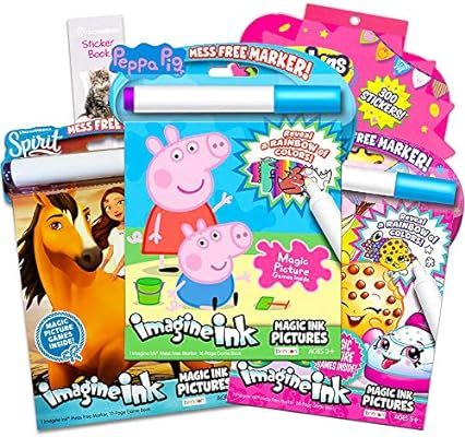 Peppa Pig Imagine Ink Mess-Free Coloring Book Super Set ~ 3 No Mess Activity Books Featuring Pepp... | Amazon (US)