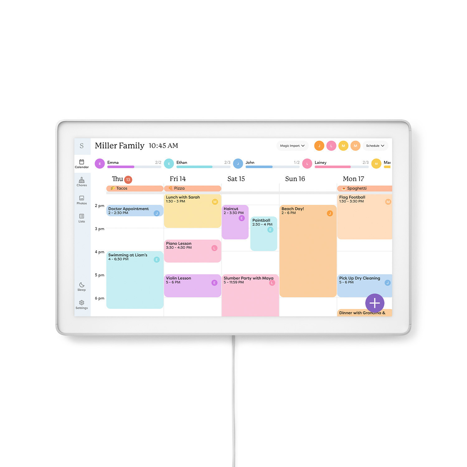 Skylight - Calendar Max: 27 inch Touchscreen Smart Calendar and Family Organizer - Aluminum | Best Buy U.S.