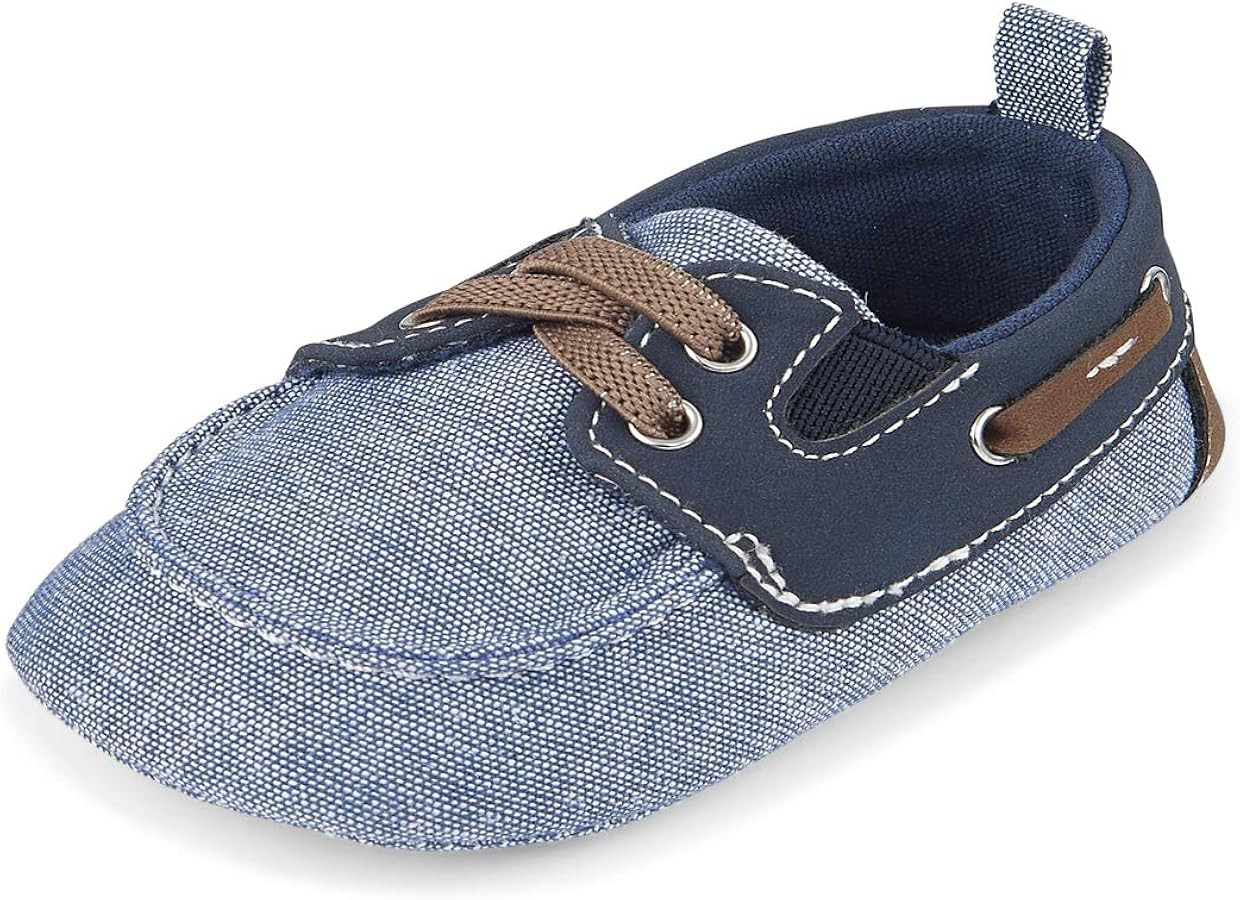 The Children's Place Baby-Boy's Chambray Boat Shoes | Amazon (US)