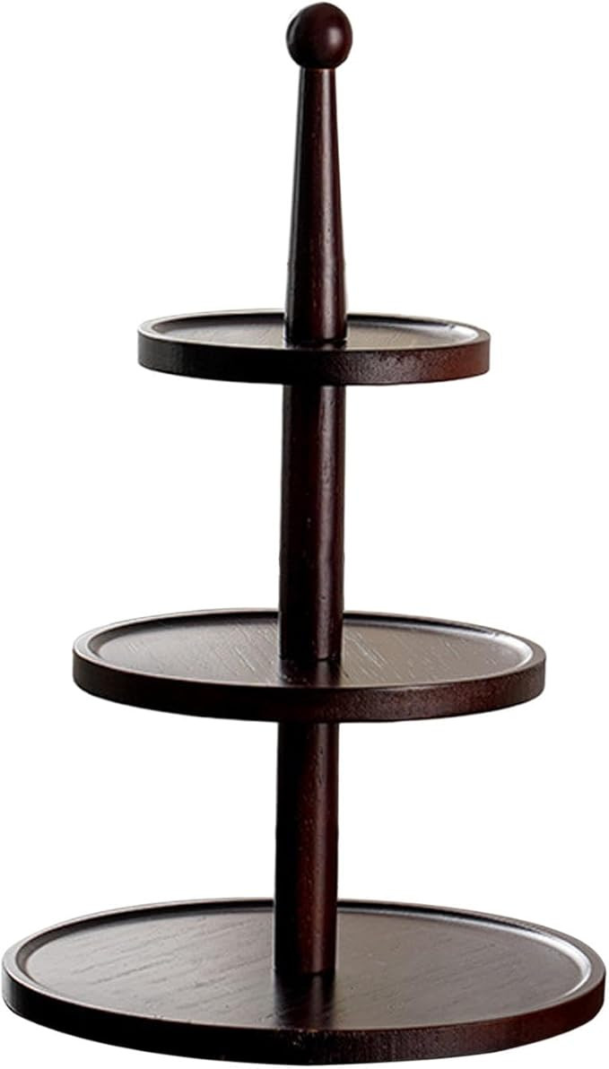 AFXGUSD Cupcake Stand Tiered Serving Tray Wooden Cupcake Tower Rack Fruit Plate for Tea Party, 3 ... | Amazon (US)