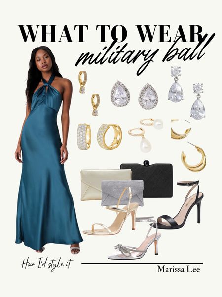 Need an outfit for the military ball? The military ball dress search can feel intimidating. Here’s a stunning, formal gown to wear to the military ball and how I’d style it! This look is perfect for the upcoming Marine Corps ball, prom, wedding, or any formal black tie event! Formal dress, shoes, and jewelry for your next military ball or gala! 

#LTKFind #LTKstyletip #LTKwedding