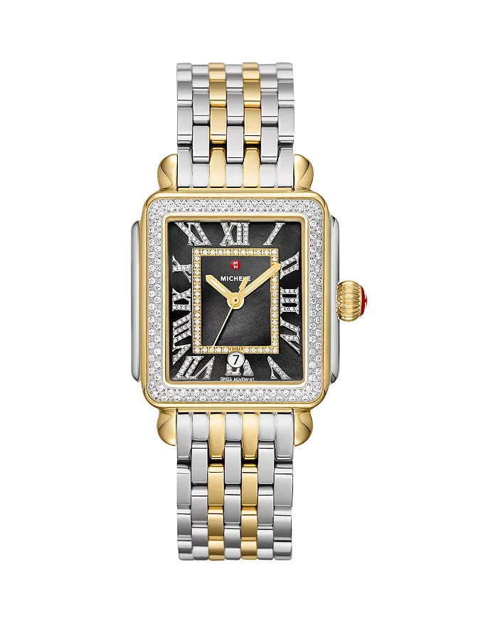 Deco Madison Two-Tone 18K Gold-Plated Diamond Watch, 35mm x 35mm - 100% Exclusive | Bloomingdale's (US)