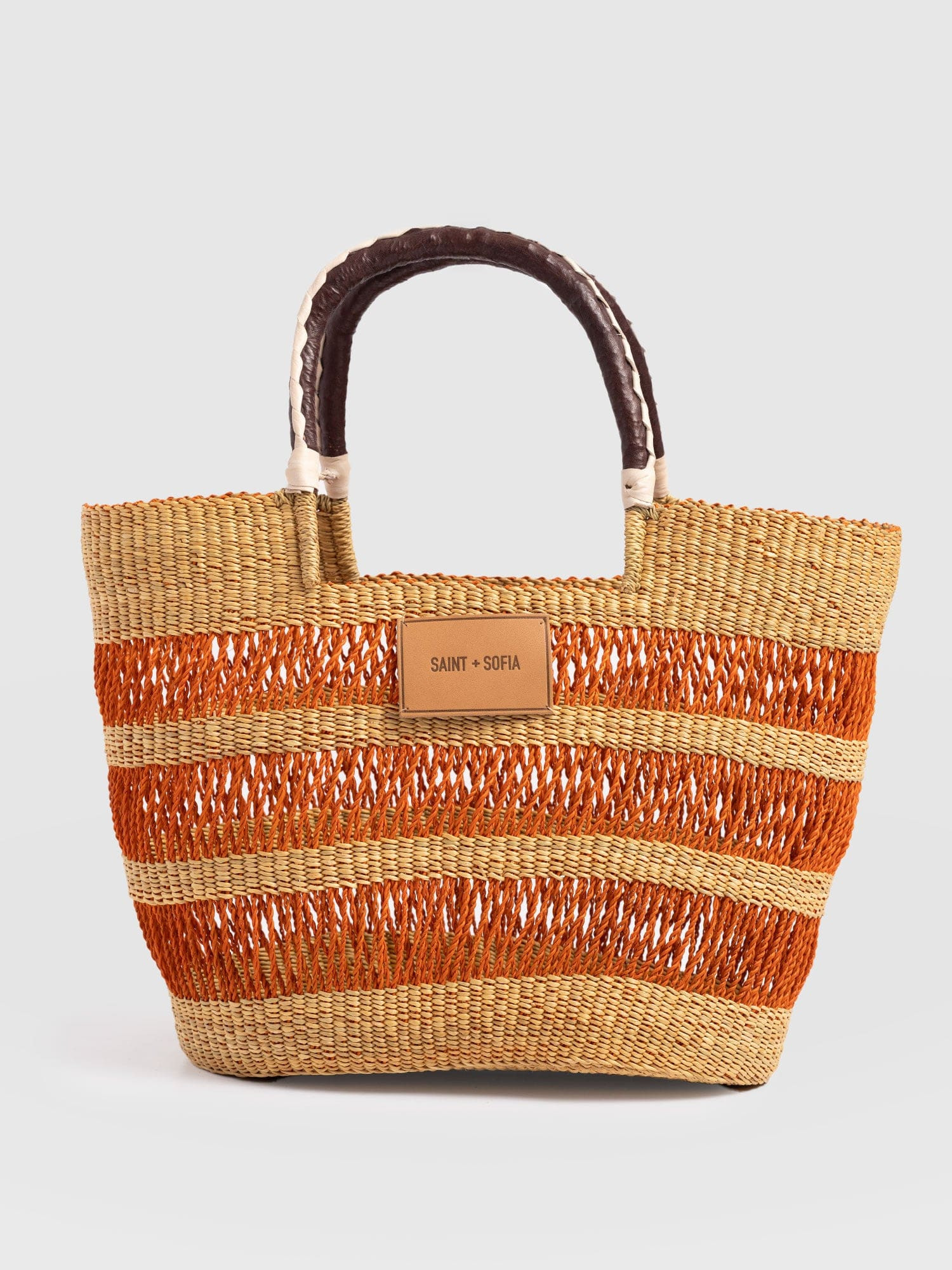 Simone Basket Bag - Orange | Saint + Sofia