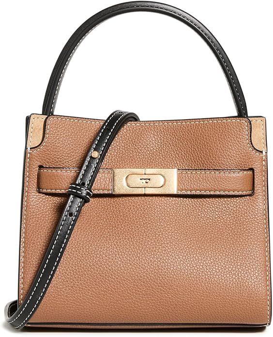 Tory Burch Women's Lee Radziwill Pebbled Petite Double Bag | Amazon (US)