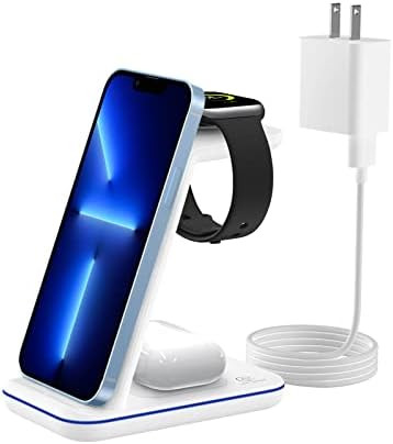 Wireless Charger for Multiple Apple Devices, 3 in 1 Fast Charging Station/Stand Compatible for iP... | Amazon (US)