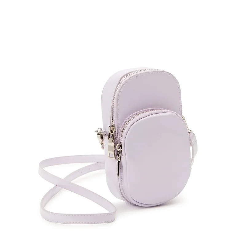 No Boundaries Women's Rounded Phone Crossbody, Purple | Walmart (US)