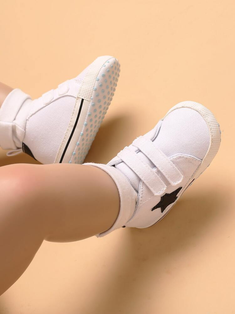 Baby Star Pattern Hook-and-loop Fastener Sneakers Sporty Skate Shoes | SHEIN