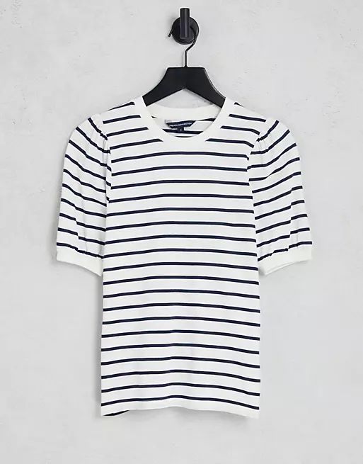 French Connection stripe printed puff sleeve t-shirt  | ASOS | ASOS (Global)