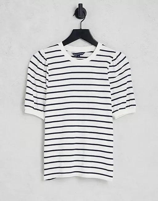 French Connection stripe printed puff sleeve t-shirt  | ASOS | ASOS (Global)