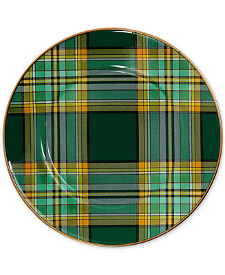 Tartan Green Enameled Salad Plate | Macy's