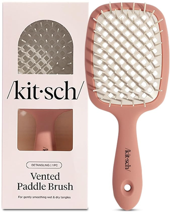 Kitsch Lightweight Vented Hair Brush Detangler for Women, Men & Toddlers - All Hair Types | Soft ... | Amazon (US)