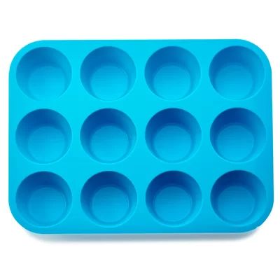 Kitch N' Wares Non-Stick Muffin/Cupcake Pan Kitch N' Wares Color: Blue, Size: 1" H x 9" W x 7"D | Wayfair North America