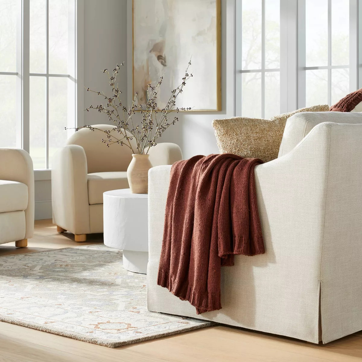 Woven Striped Knit Nep Throw Blanket - Threshold™ designed with Studio McGee | Target