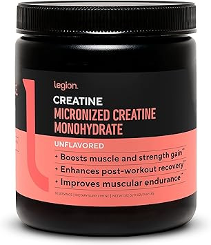 LEGION Micronized Creatine Monohydrate Supplement - Clean Creatine Powder for Muscle Gain & Post ... | Amazon (US)