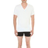 Calvin Klein V-neck jersey t-shirt, Mens, Size: Large, White | Selfridges