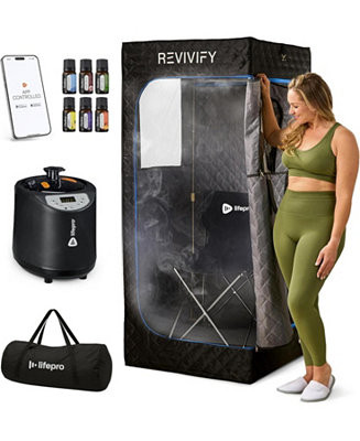 Revivify Portable Sauna Box – Personal Steam Sauna Tent for Home with 2.6L Steamer, Adjustable ... | Macy's