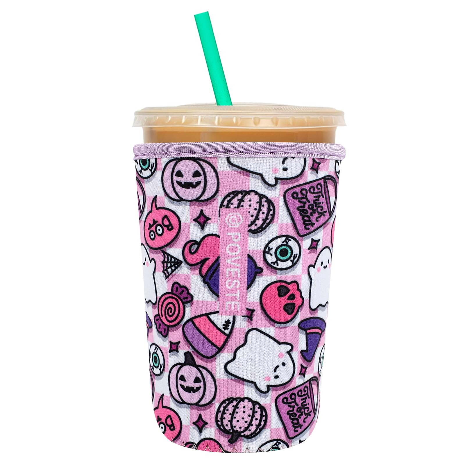 Reusable Neoprene Insulator Sleeve for Iced Coffee & Cold Soda, Coffee Sleeves for Iced & Hot Dri... | Amazon (US)