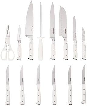Cuisinart C77WTR-15P Classic Forged Triple Rivet, 15-Piece Knife Set, White | Amazon (US)