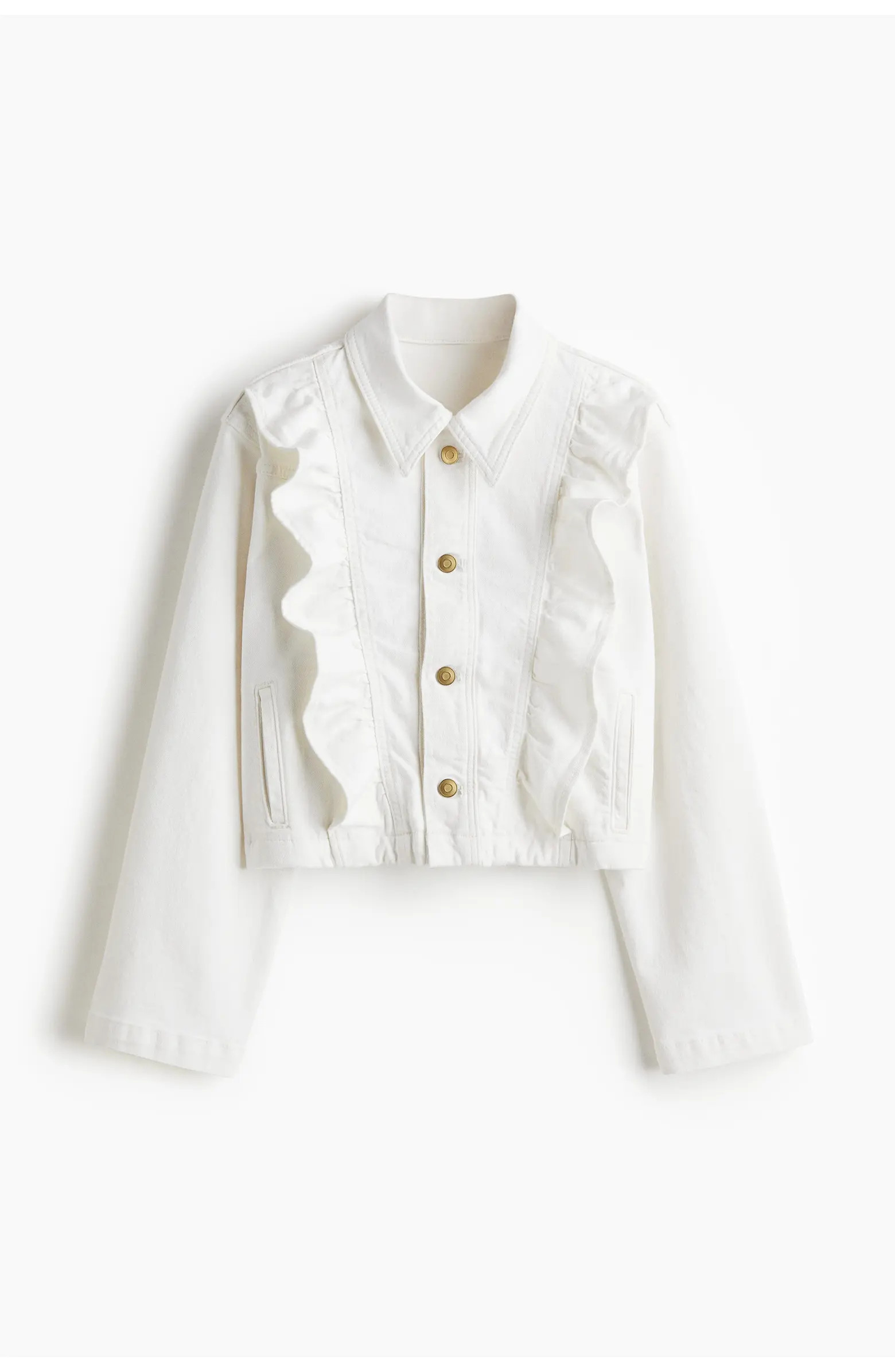 Frill-trimmed Denim Jacket | Nordstrom