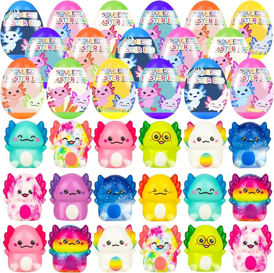 24 Pack Prefilled Easter Eggs with Slow Squishy Toys Easter Eggs Filled for Egg Hunt Easter Party... | Amazon (US)