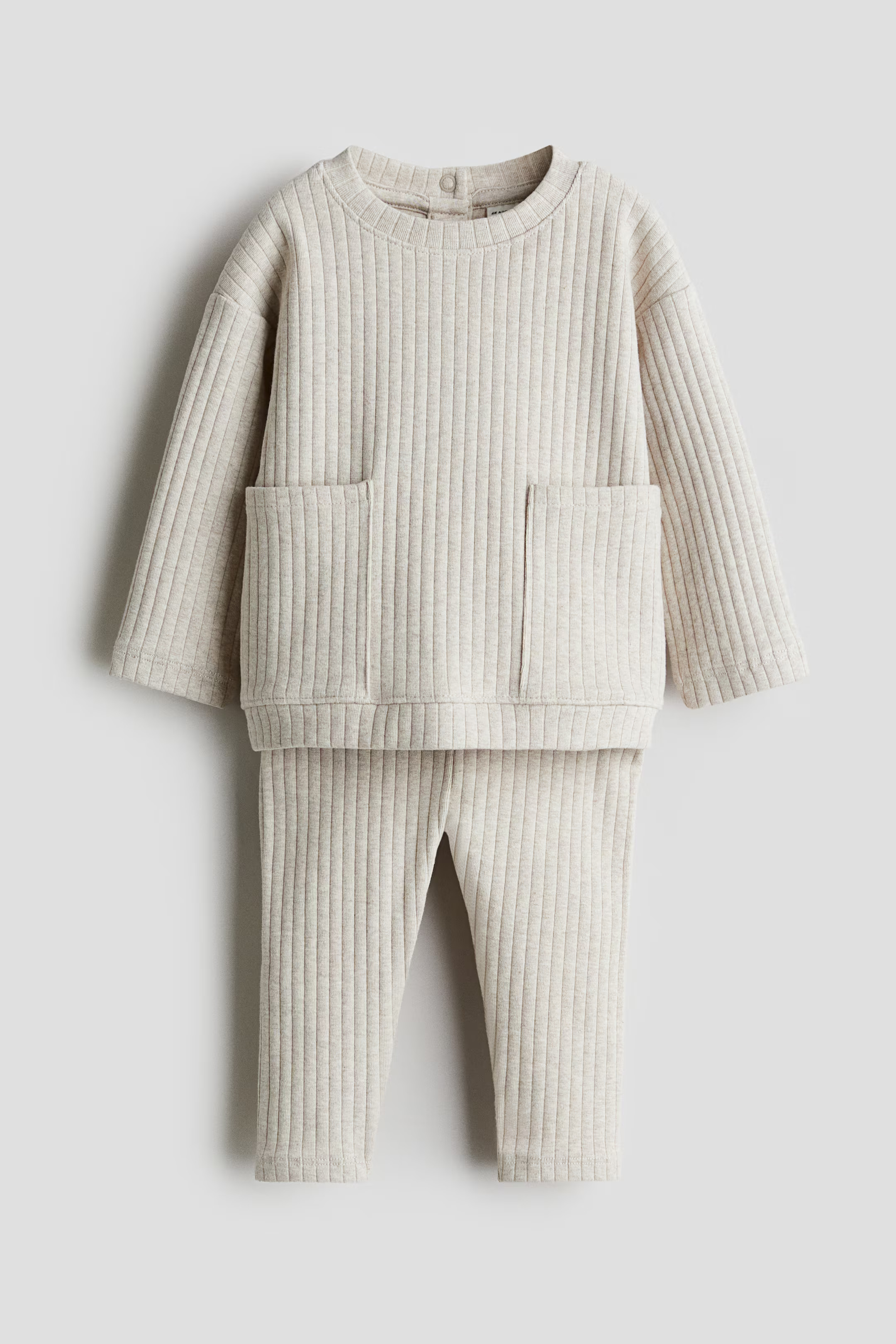 2-piece ribbed cotton set | H&M (UK, MY, IN, SG, PH, TW, HK)
