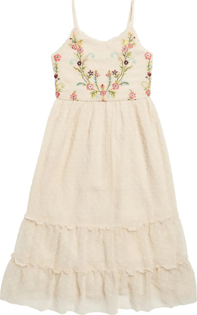 Zunie Kids' Floral Embroidered Dress | Nordstrom | Nordstrom