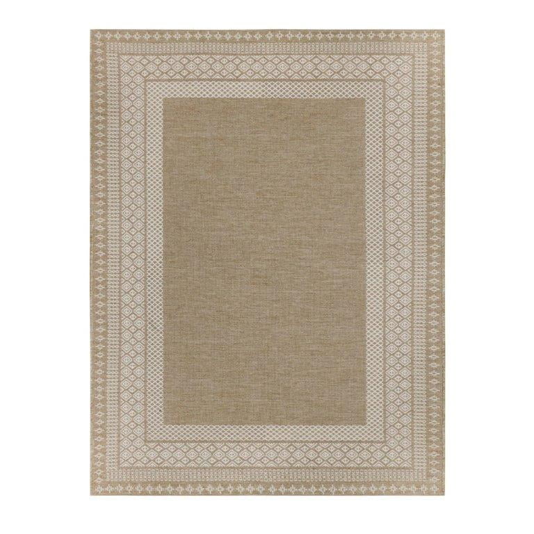 Better Homes & Gardens 5'x7' Beige Reversible Indoor/Outdoor Rug | Walmart (US)