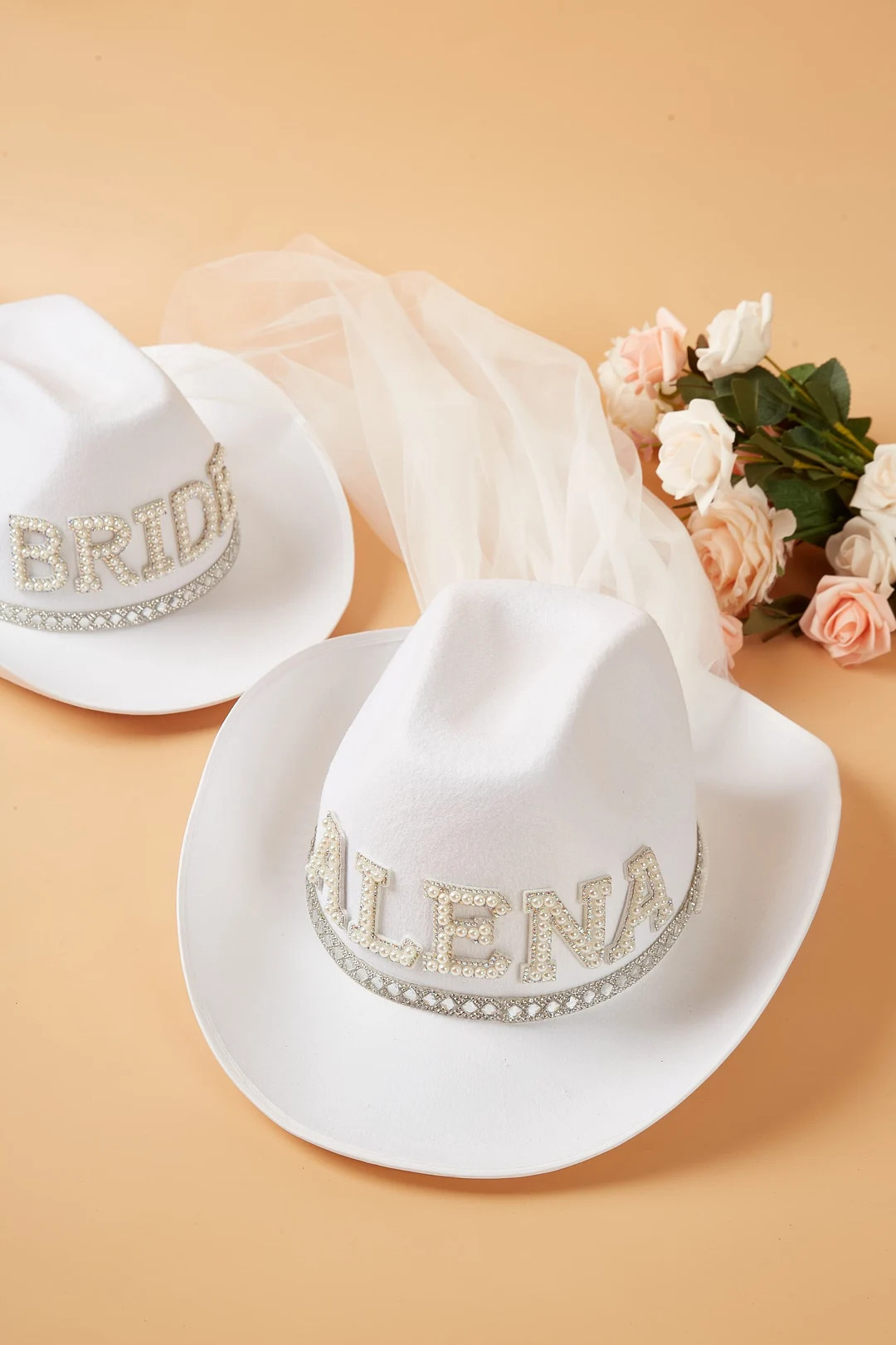 Personalized Name Bachelorette Party Hat Custom Bridal Crown - Etsy | Etsy (US)