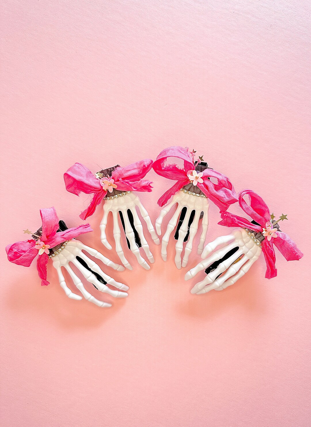 Skeleton Hair Clip Halloween Hair Clip Glam Skeleton Hair - Etsy | Etsy (US)