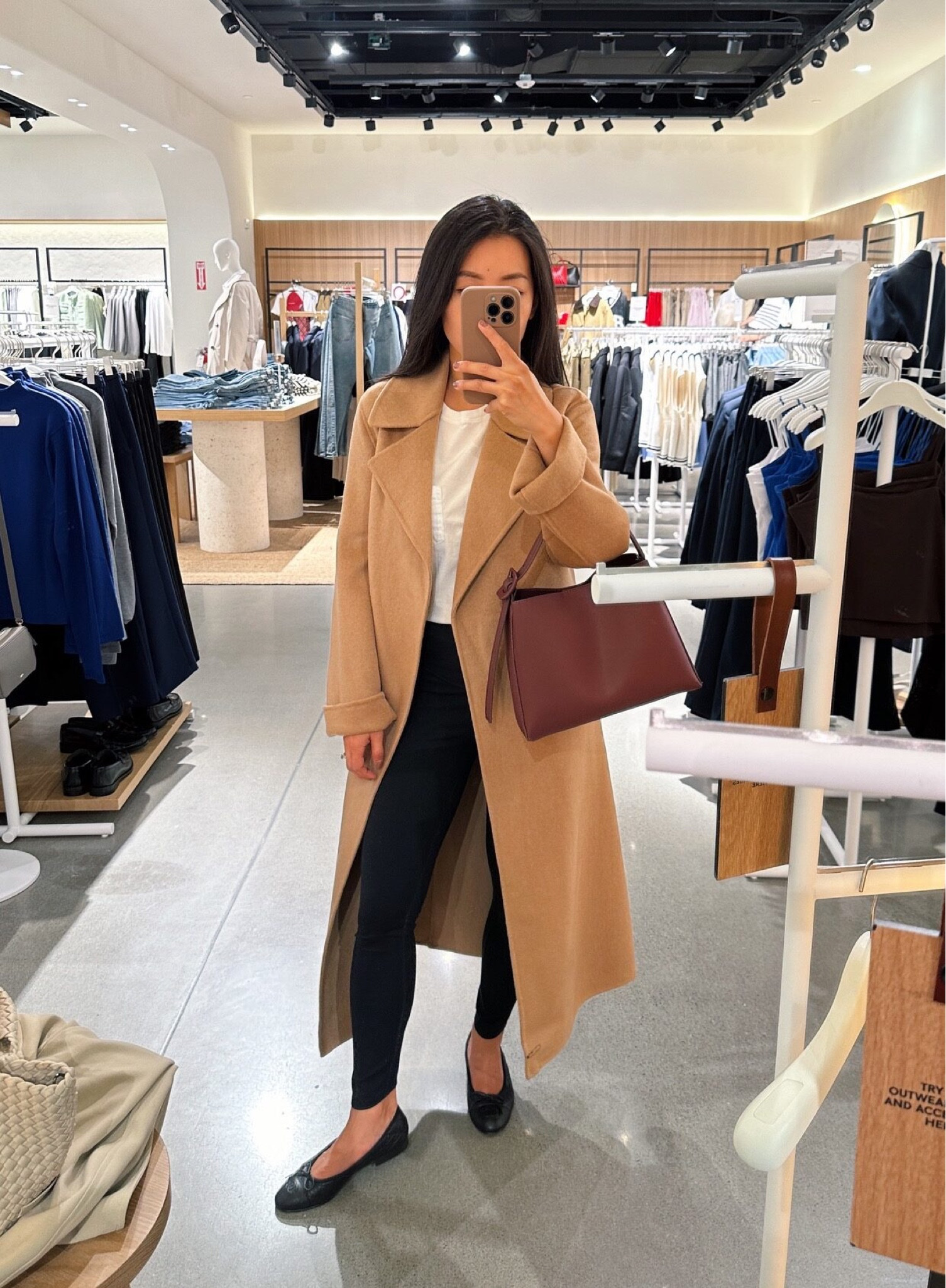 

• (3 colors) trying on Mango signature double faced wool wrap coat size xs. Comes in xxs online which would be a better fit 

This is a long coat on petites and I have the sleeves cuffed up. The double faced wool material is unlined which allows it to drape well. Long coats are great for elevating simple outfits like leggings and a tee

These coats elevate any simple outfit when you throw them on! I also linked some shorter Teen styles. A mango size Teen Xs = womens xxs. 

• Bag is also mango

Check my Mango LTK collection folder for more try ons  #LTKFallSale

#LTKSaleAlert #LTKStyleTip
