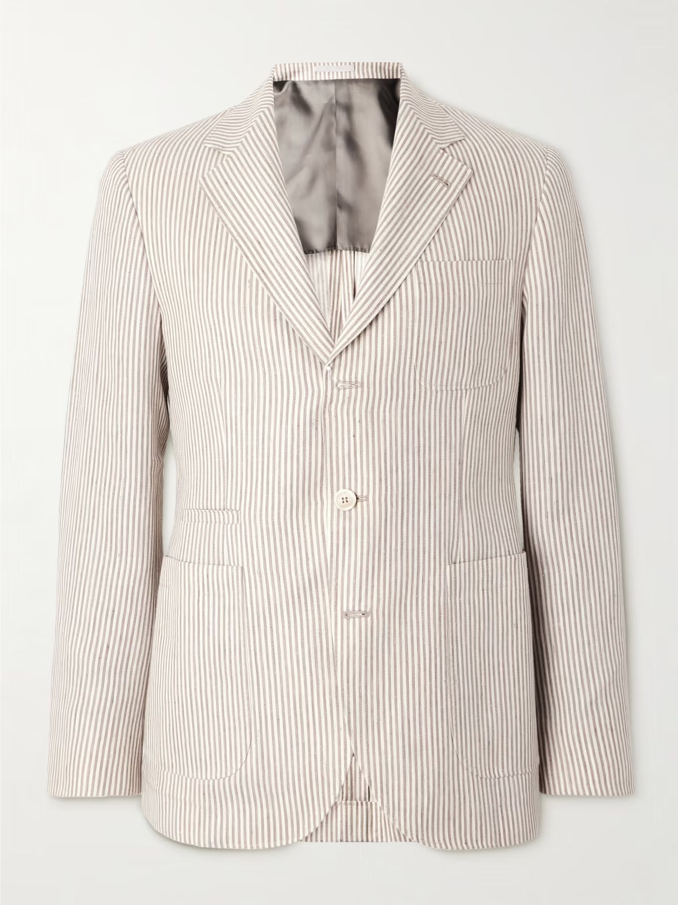 Striped Linen and Cotton-Blend Suit Jacket | Mr Porter (UK)
