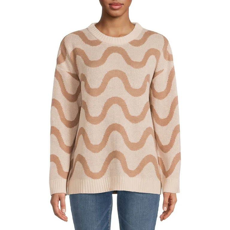 Just Polly Juniors' Wavy Pullover Sweater - Walmart.com | Walmart (US)