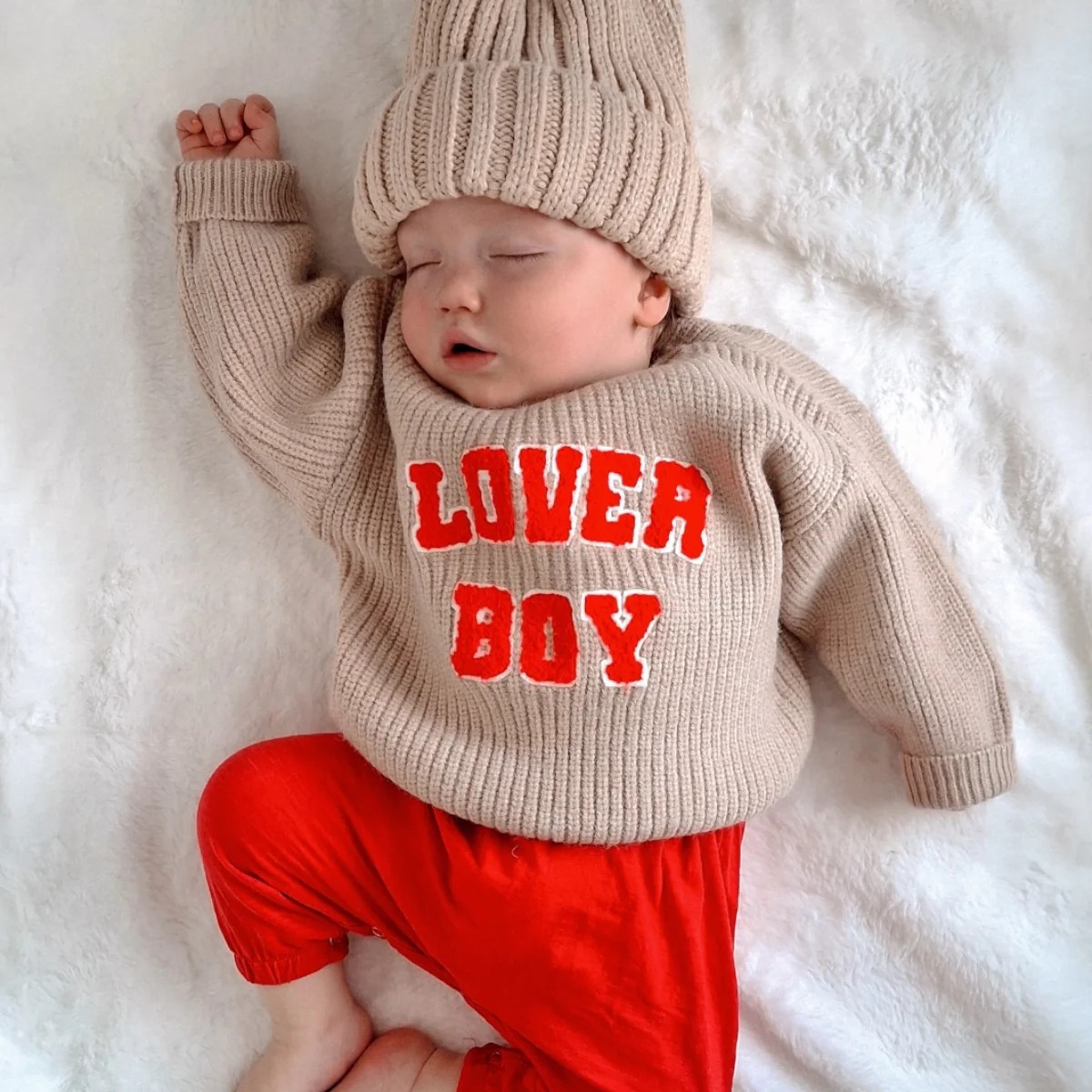 Knit Sweater, Lover Boy Cocoa | SpearmintLOVE