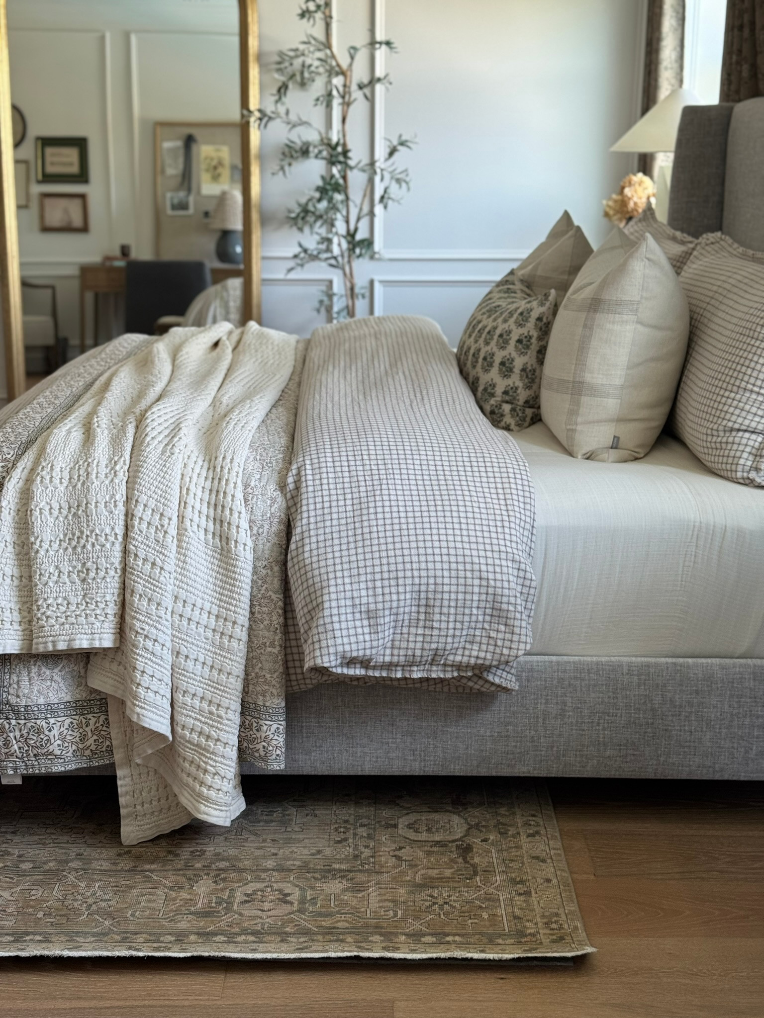 A cozy bed is always mixing patterns and textures in a similar color family, it feels so designer every time!

home decor, bedding, primary bedroom inspo, bedroom ideas, bedding ideas 

 #LTKHome