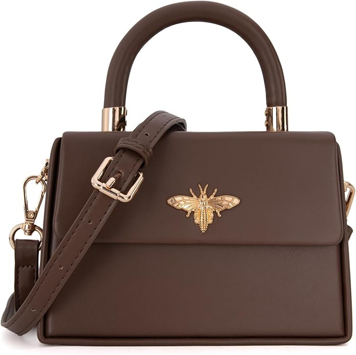 Milan Chiva Small Top Handle Purses for Women Mini Satchel Crossbody Bag Elegant Square Bag | Amazon (US)