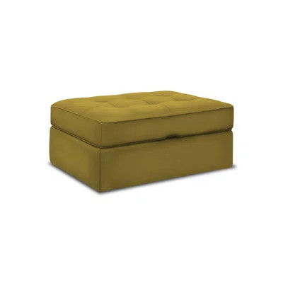 Arizona 42" Wide Genuine Leather Tufted Rectangle Storage Ottoman | Wayfair North America