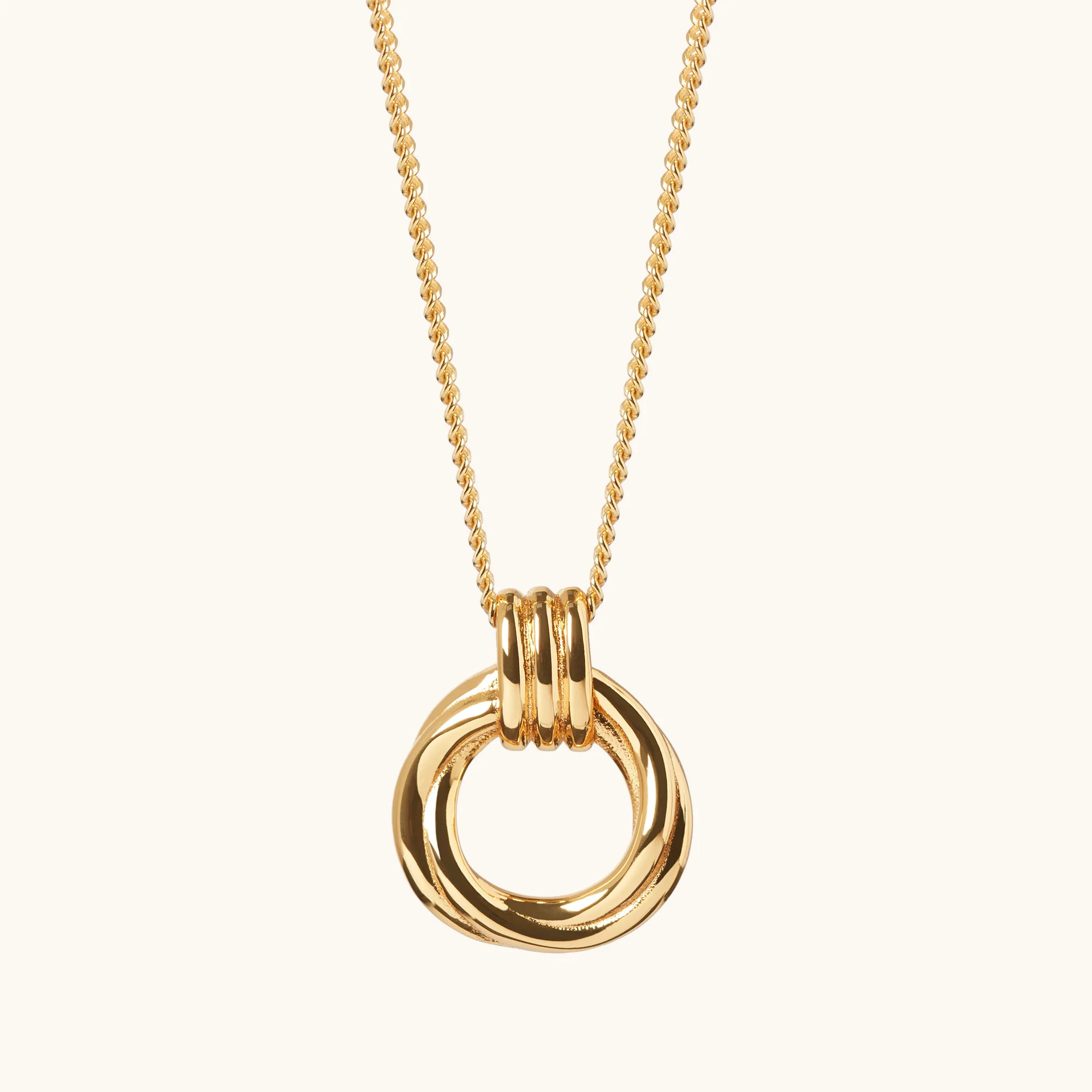 Mini Karma Necklace Gold | Interlocking Circles Necklace | Muru Jewellery.