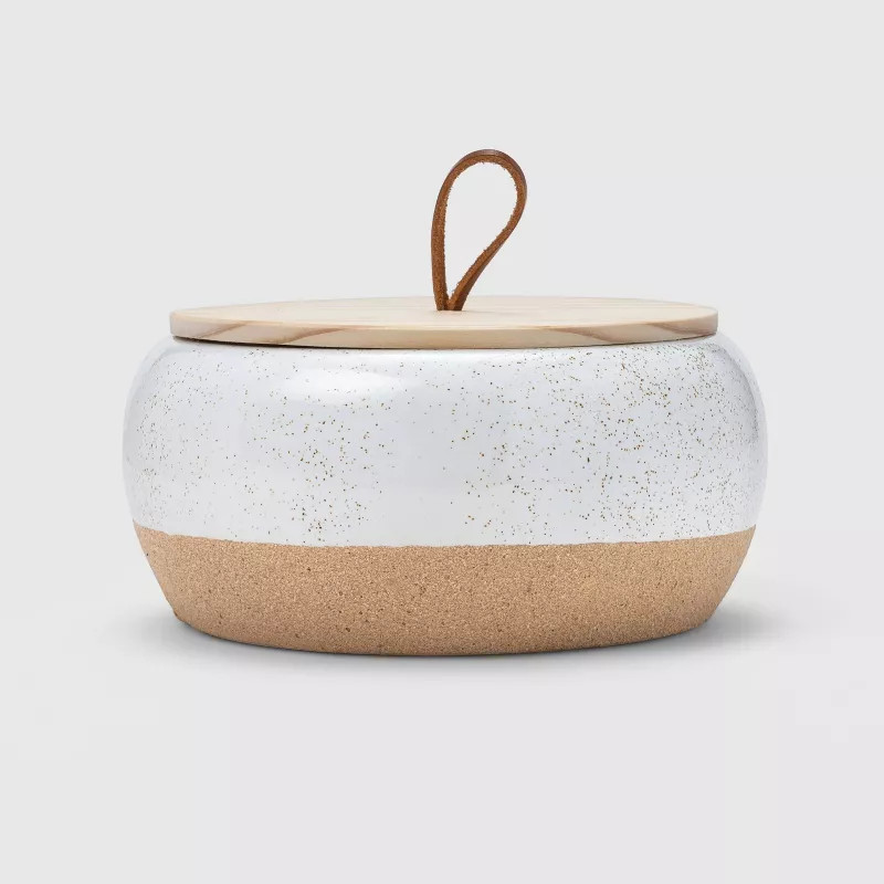 15oz Large Round Ceramic Citronella Candle White - Threshold™ | Target