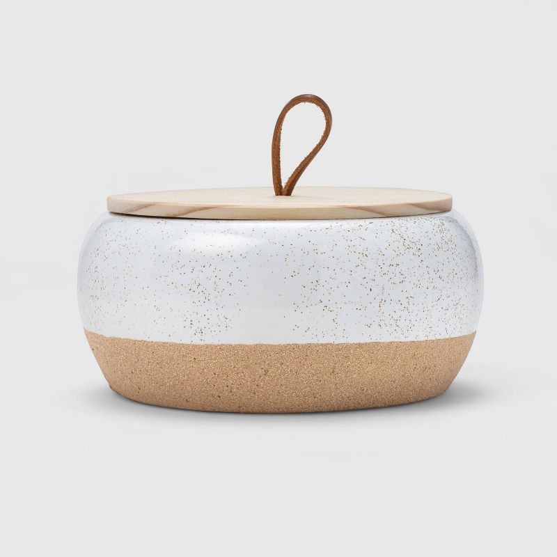 15oz Large Round Ceramic Citronella Candle White - Threshold&#8482; | Target